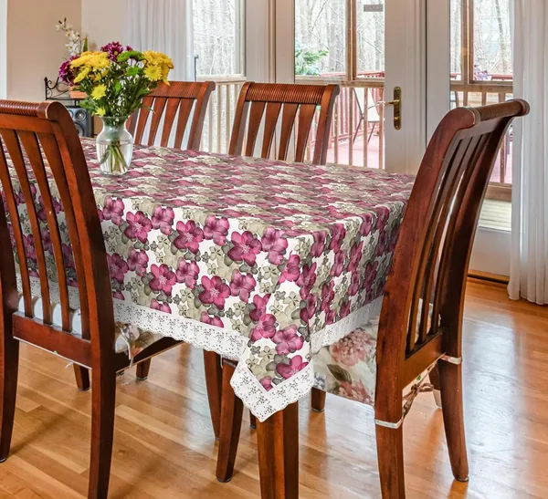 Agroha_PVC_Printed_Dining_Table_Cover_for_6_Seater_(90x60_Inch)|_Waterproof_&_Washable_Plastic_Table_Cloth_with_Lace_Border_|_Anti-Slip_Table_Cover_for_Kitchen,_Dining_&_Home_D�cor