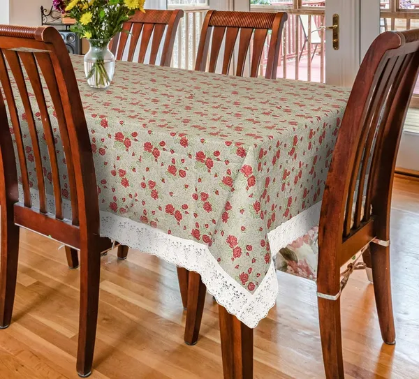 Agroha_Dining_Table_Cover,_PVC_Waterproof_Tablecloth,_Floral_Print_Design,_Rectangular,_54x78_Inches,_6_Seater,_Anti_Slip_Table_Mat_(Red_Rose,_54x78_Inches)