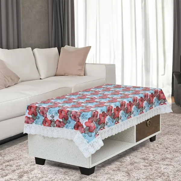 Agroha_Polyvinyl_Chloride_PVC_Dining_Rectangular_Table_Cover_&_4_Seater_Center_Table_Cloth_-_Flower_Print_Oil_Proof,_Waterproof_(Red_Sky_Blue,_40x60_inches)