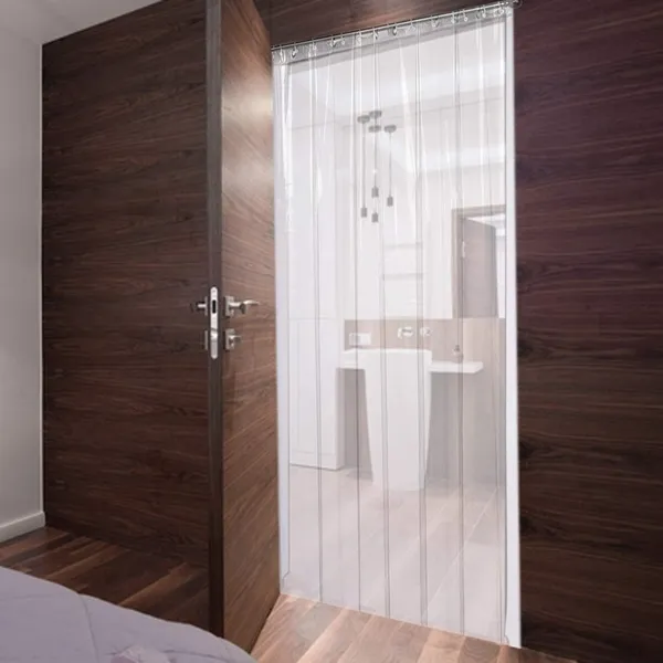 12_Ft_PVC_Transparent_AC_Curtain_|_AC_Curtain_with_8_Rings_Waterproof_Door/Partition_Curtain_|_0.5_mm_Thick_for_AC_Room,_Balcony_&_Home_(Pack_of_2)
