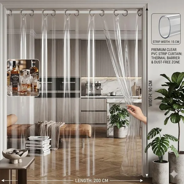 7_Ft_PVC_Transparent_AC_Curtain_|_AC_Curtain_with_8_Rings_Waterproof_Door/Partition_Curtain_|_0.5_mm_Thick_for_AC_Room,_Balcony_&_Home_(Pack_of_2)