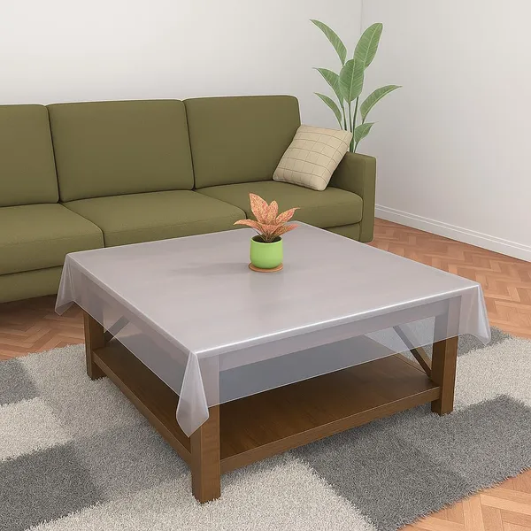 Agroha_Polyvinyl_Chloride_(PVC)_Transparent_Table_Cover_|_Water_Proof_Center_Table_Cover_48X48_Inches,_0.25Mm_Thick,_2-4_Seater,_Square_(Transparent_Without_Lace_48X48)