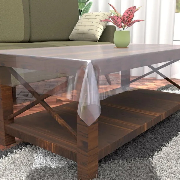 Agroha_Polyvinyl_Chloride_(PVC)_Transparent_Table_Cover_|_Water_Proof_Center_Table_Cover_48X48_Inches,_0.25Mm_Thick,_2-4_Seater,_Square_(Transparent_Without_Lace_48X48)
