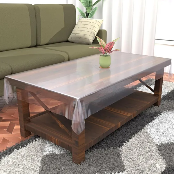 Agroha_Transparent_Table_Cover_|_Water_Proof_Dinning_Table,_54x78_inches,_0.25mm_Thick,_6_Seater,_Rectangular_(Transparent_Without_Lace_54x78)