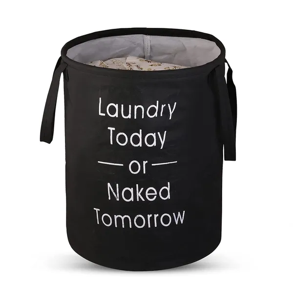 Agroha_Non_Woven_Large_Foldable_Laundry_Bag_|_Waterproof_Storage_Organizer_with_Handles_|_Multipurpose_Clothes_Basket_for_Home_&_Travel_(Black),_15.5_x_18.5_Cm