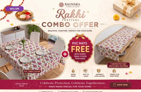 Rakhi_Special_Combo:_Waterproof_PVC_Table_Cover_+_FREE_PVC_Mats