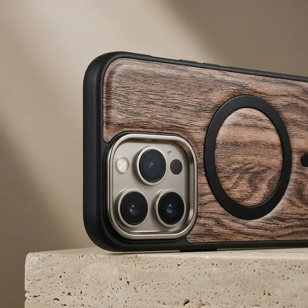 Brown_Pu_Wood_Grain_Magsafe_Compatible_Mobile_Phone_Case