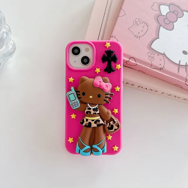 Multicolour_Silicone_3D_Hello_Kitty_Character_Mobile_Phone_Case