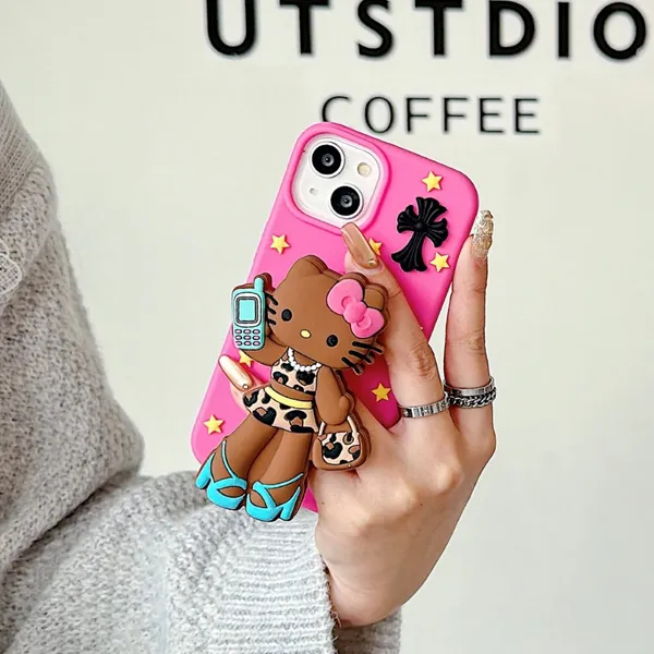 Multicolour_Silicone_3D_Hello_Kitty_Character_Mobile_Phone_Case