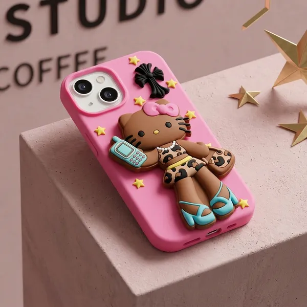 Multicolour_Silicone_3D_Hello_Kitty_Character_Mobile_Phone_Case