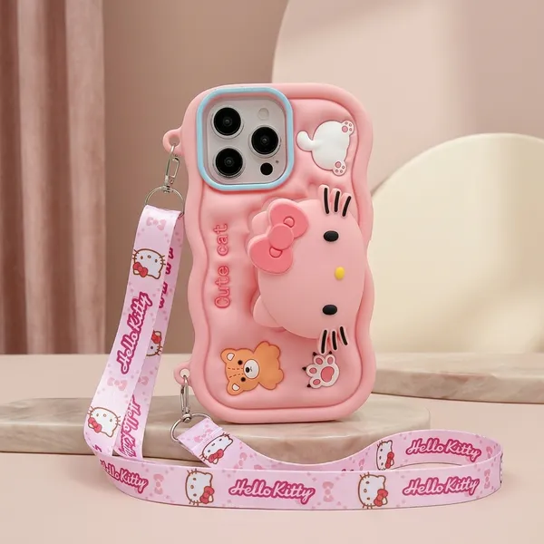 Pink_Silicone_Hello_Kitty_Character_Phone_Case_With_Wrist_Strap