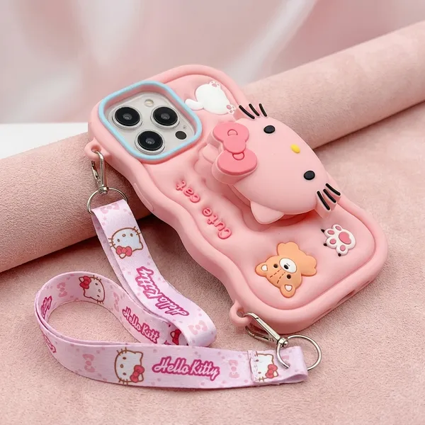 Pink_Silicone_Hello_Kitty_Character_Phone_Case_With_Wrist_Strap