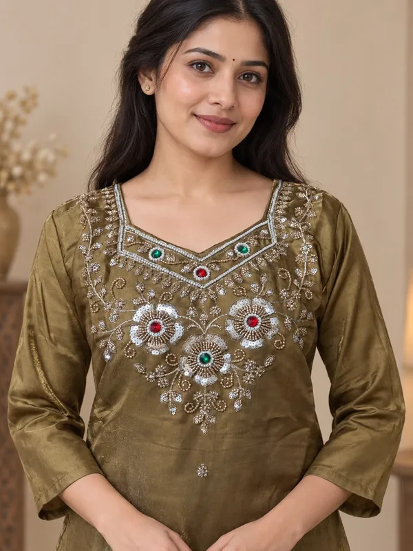 Exceptional_Brown_Designer_Glass_Silk_Top_Palazzo_Set_with_Cut_Dana_Zari_Dupatta