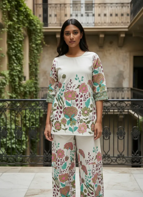 Women's_Khadi_Cotton__Co-Ord_Set_-Ivory