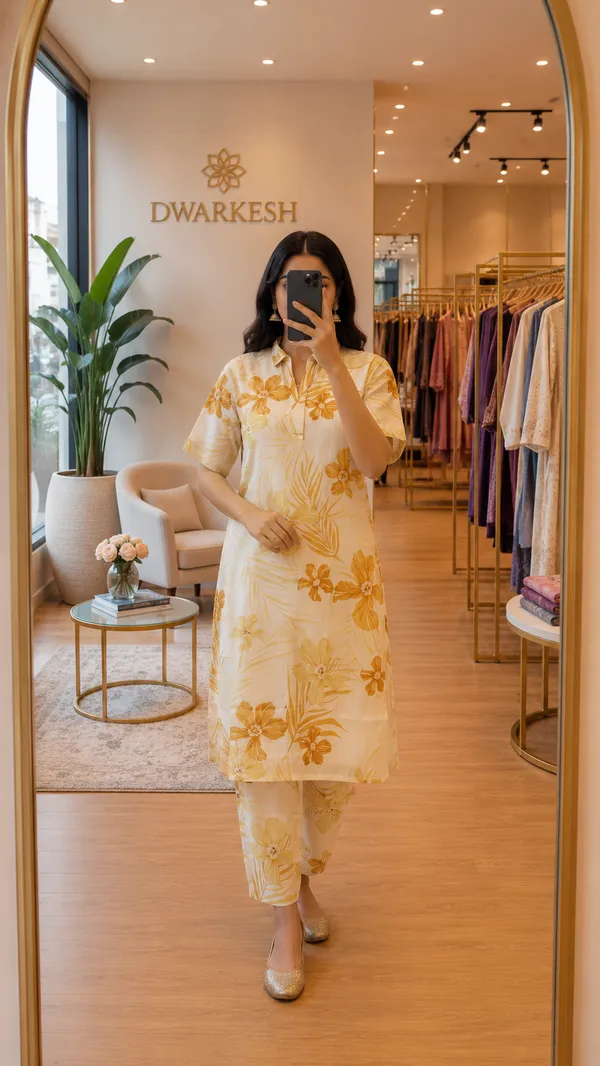 Women's_Khadi_Cotton_Embroidered_Co-Ord_Set_-Mustard_Yellow