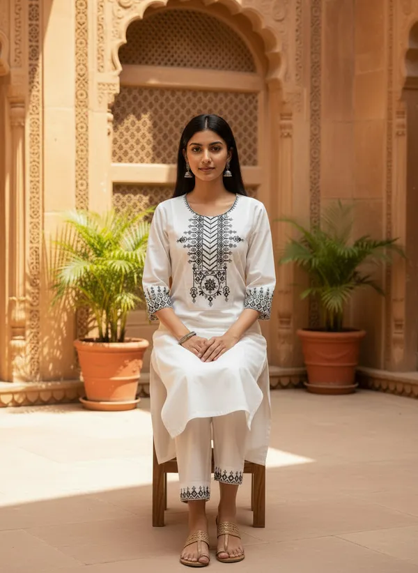 Women's_Khadi_Cotton_Embroidered_Co-Ord_Set_-Cream_Black