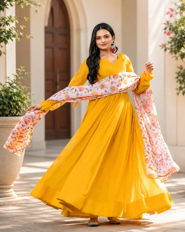 Georgette_gown_With_A_Digital_Dupatta.Elevate_Your_Style_With_This_Elegant_Ensemble_From_Women_Ethnic