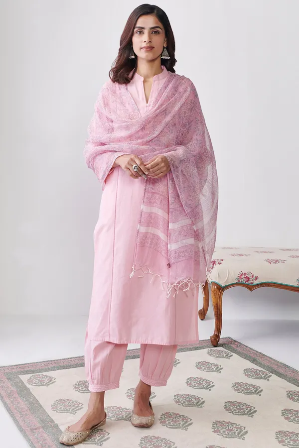 Women_Ethnic_Embroidered_Sequence_Lace_Work_With_Digital_Printed_Kurti_Set