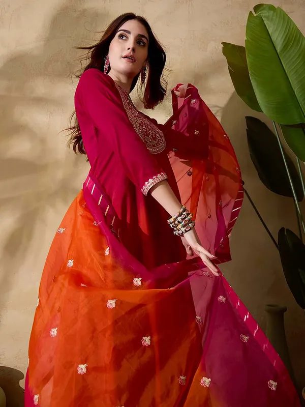 Women_Ethnic_Embroidered_Sequence_Lace_Work_With_Digital_Printed_Kurti_Set