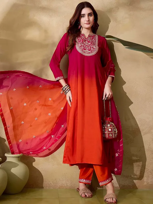 Women_Ethnic_Embroidered_Sequence_Lace_Work_With_Digital_Printed_Kurti_Set