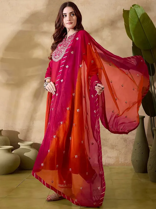 Women_Ethnic_Embroidered_Sequence_Lace_Work_With_Digital_Printed_Kurti_Set