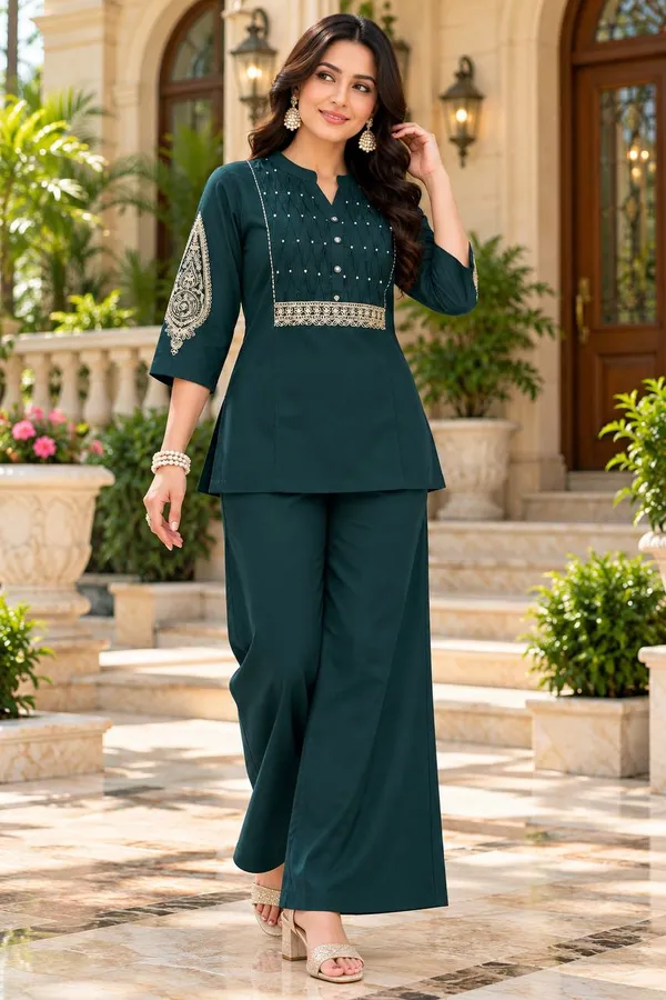 Dhabu_cotton_With_Embroidery_Work_Co-Ord_Set