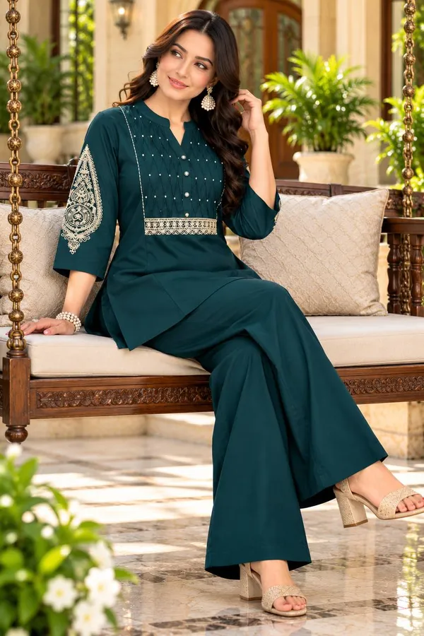 Dhabu_cotton_With_Embroidery_Work_Co-Ord_Set