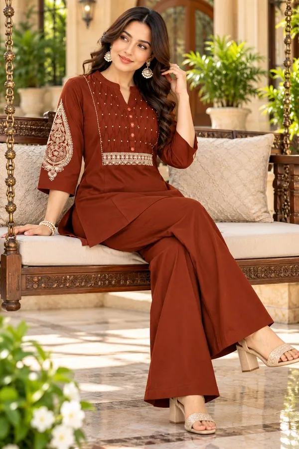 Dhabu_cotton_With_Embroidery_Work_Co-Ord_Set