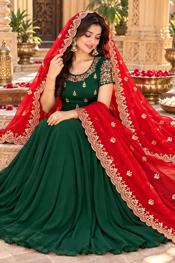 Women_Ethnic_Soft_Georgette_With_Embroidery_Work_Dhabu_cotton_Co-Ord_Set