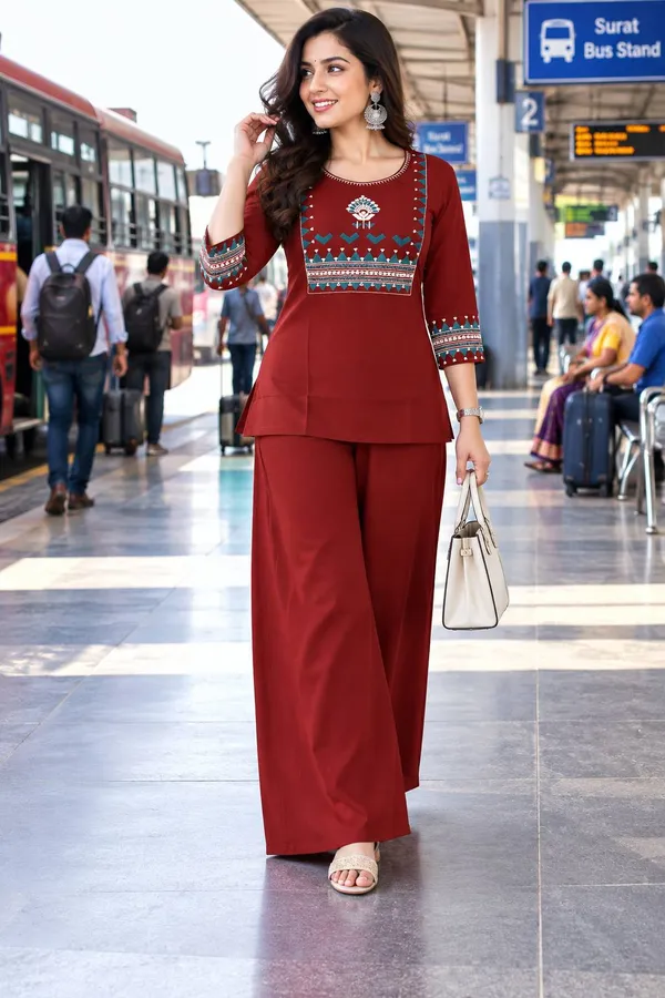 Women_Ethnic_Dhabu_cotton_With_Embroidery_Work_Dhabu_cotton_Co-Ord_Set