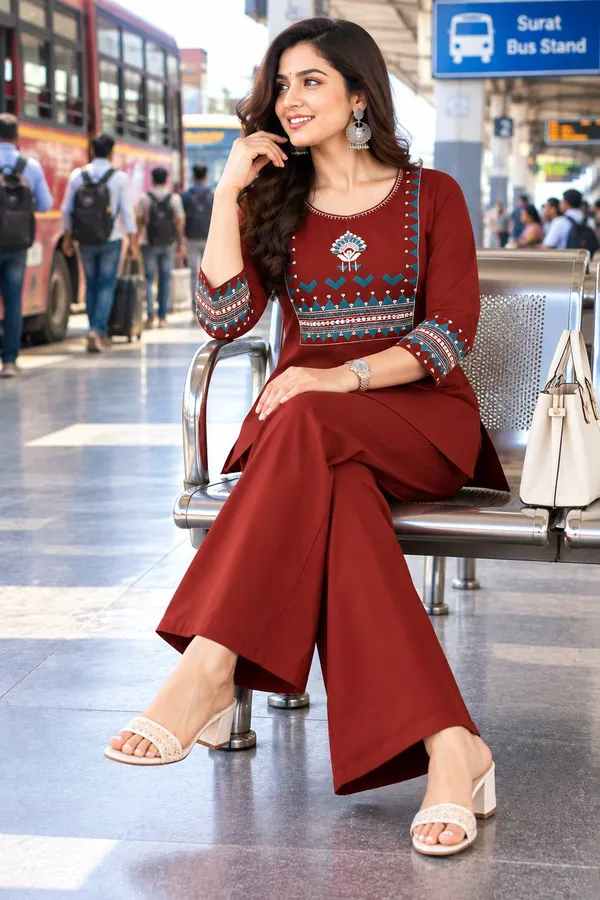 Women_Ethnic_Dhabu_cotton_With_Embroidery_Work_Dhabu_cotton_Co-Ord_Set