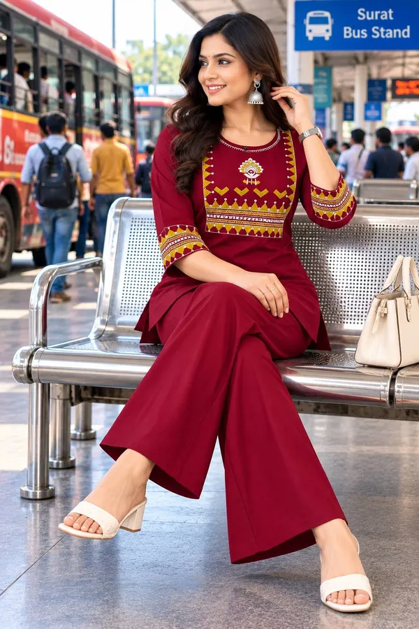 Women_Ethnic_Dhabu_cotton_With_Embroidery_Work_Dhabu_cotton_Co-Ord_Set