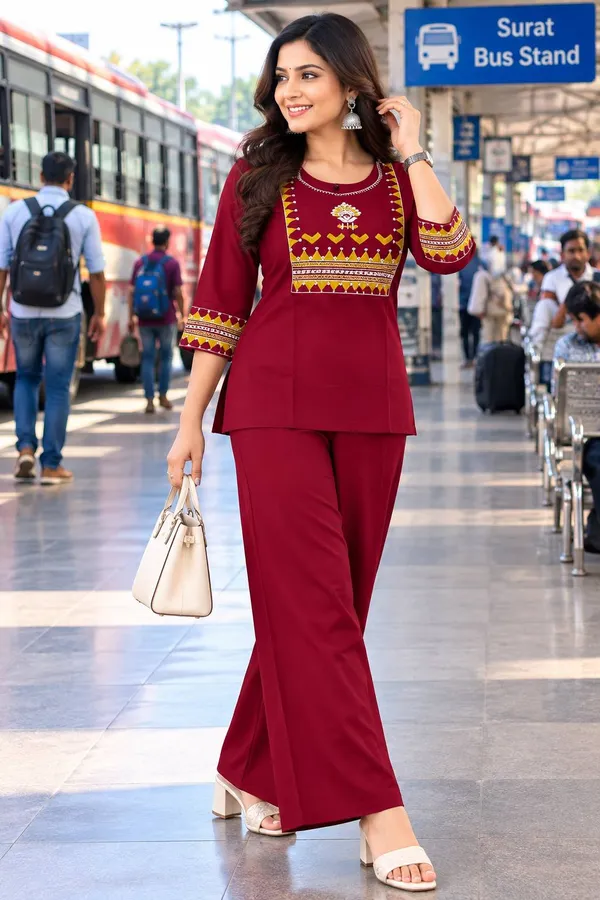 Women_Ethnic_Dhabu_cotton_With_Embroidery_Work_Dhabu_cotton_Co-Ord_Set