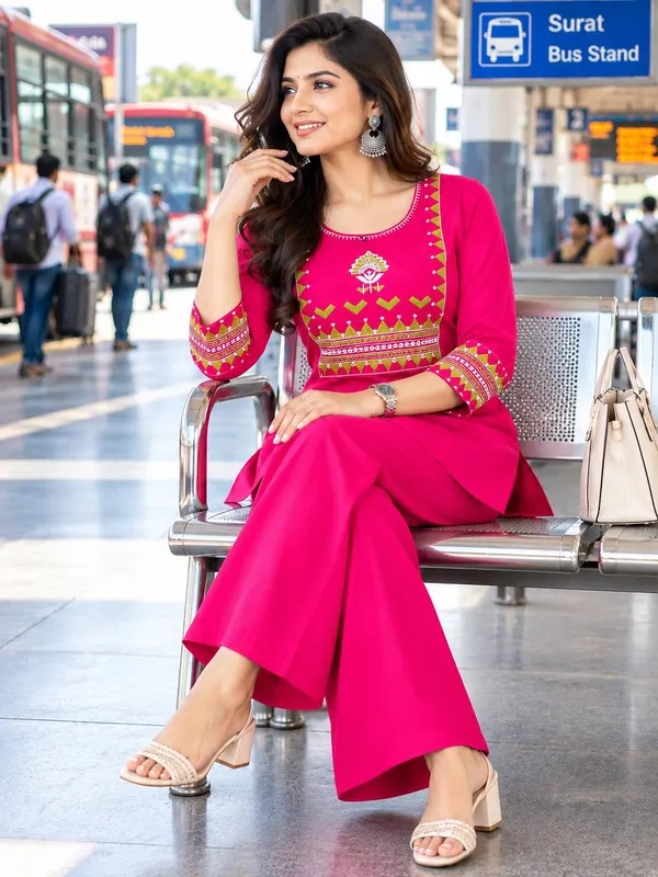 Women_Ethnic_Dhabu_cotton_With_Embroidery_Work_Dhabu_cotton_Co-Ord_Set