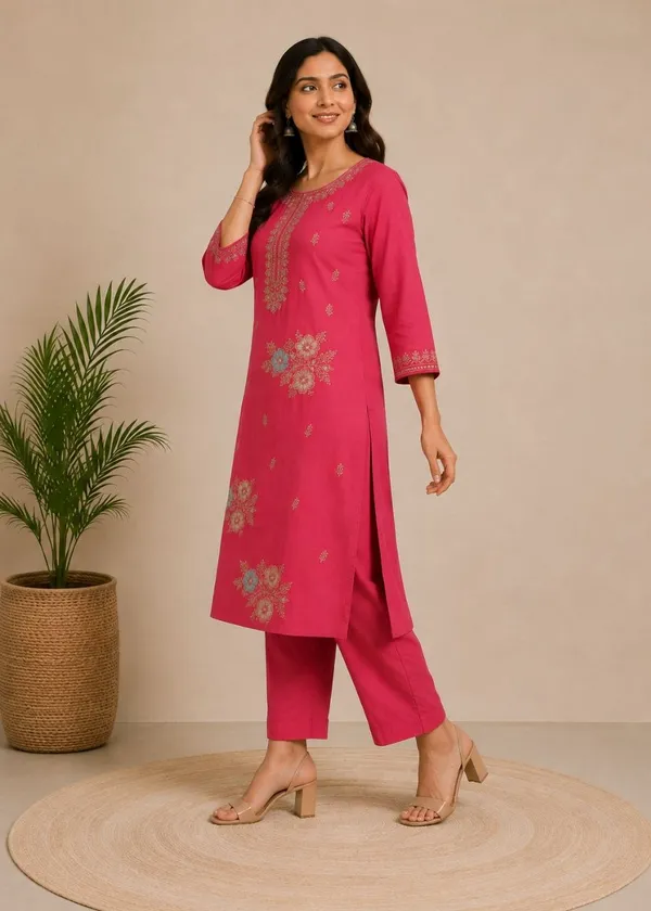 Women's_Mall_Chanderi_Kurti_Set_EMBROIDERY_PIPE_WORK_From_Rayams