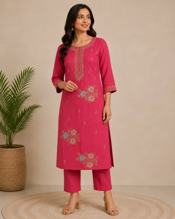 Women's_Mall_Chanderi_Kurti_Set_EMBROIDERY_PIPE_WORK_From_Rayams