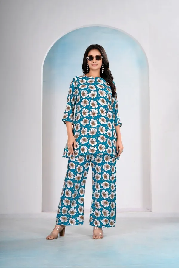 Women's_Cotton_Co-Ord_Set_Blue_Mill_Print_From_Women_Ethnic