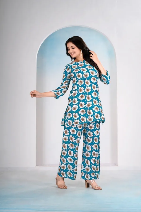 Women's_Cotton_Co-Ord_Set_Blue_Mill_Print_From_Women_Ethnic