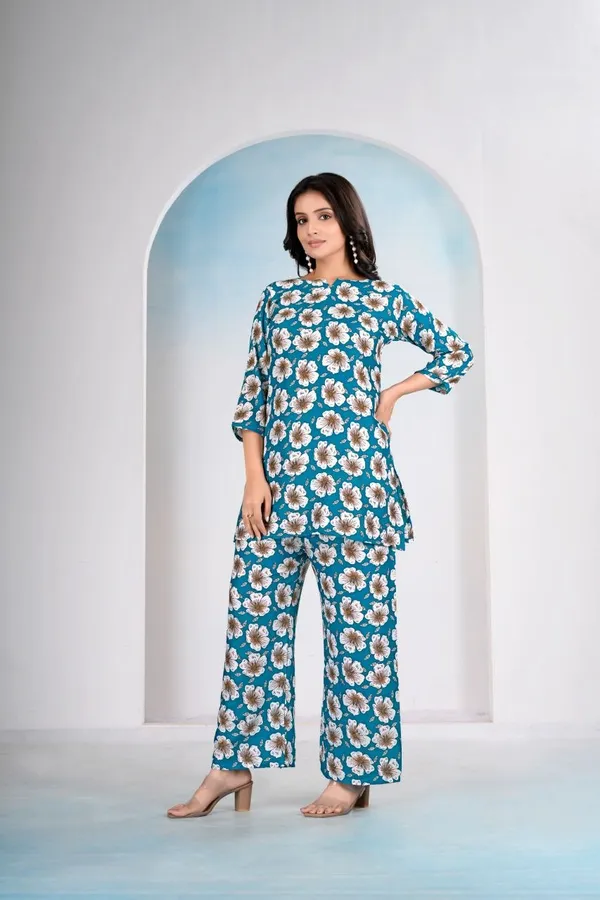 Women's_Cotton_Co-Ord_Set_Blue_Mill_Print_From_Women_Ethnic