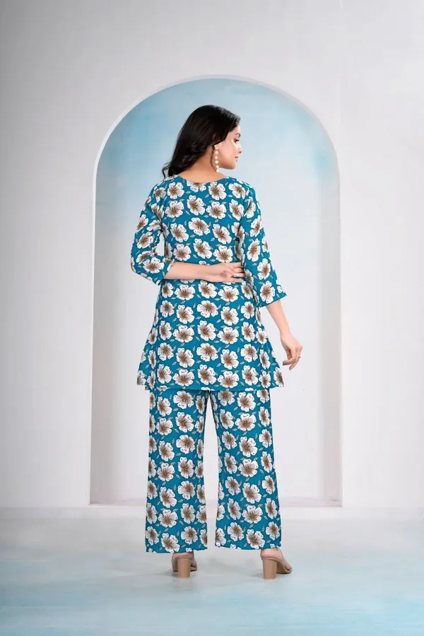 Women's_Cotton_Co-Ord_Set_Blue_Mill_Print_From_Women_Ethnic
