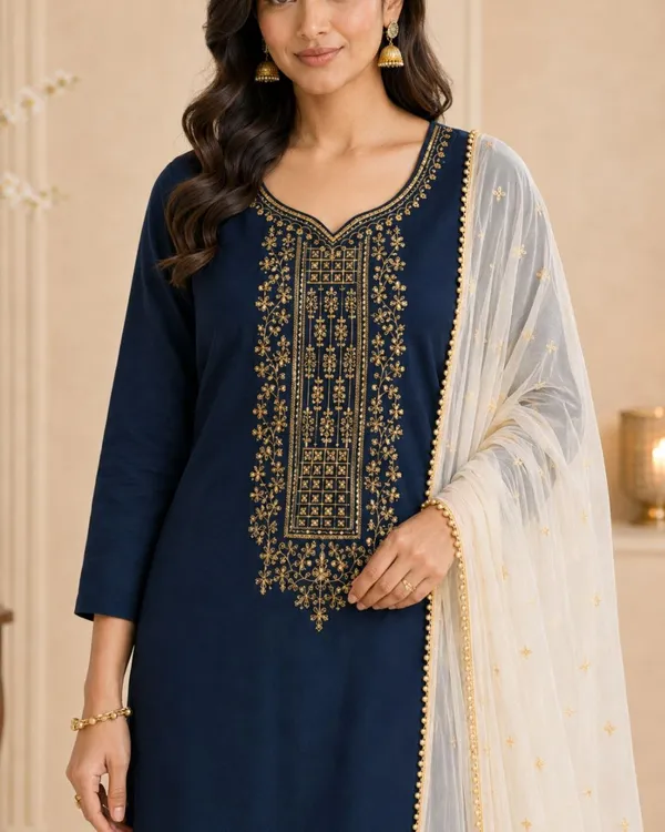 Women's_Tafeta_silk_Embroidery_Kurti_Set_From_Women_Ethnic