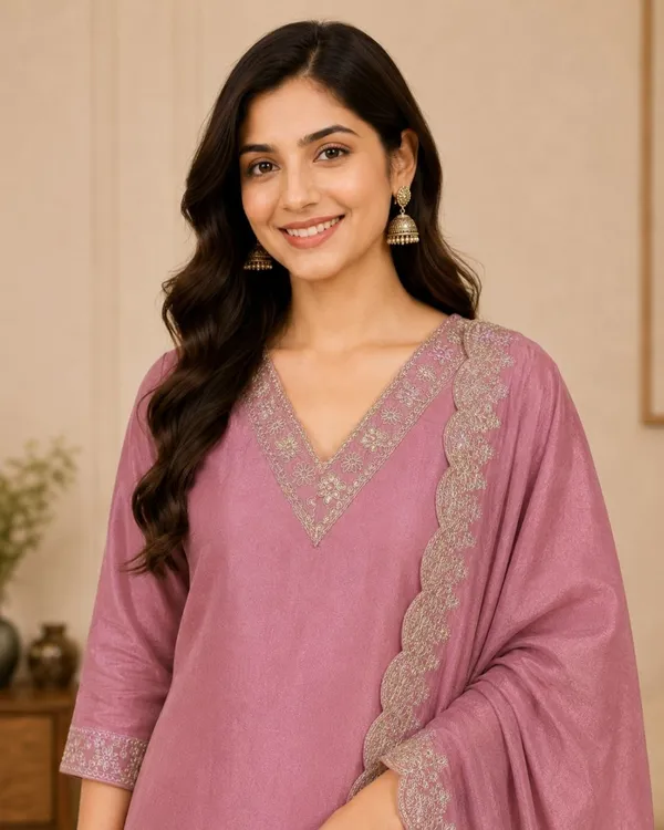 Women's_Art_silk_Embroidery_codding_Sequence_Work_Kurti_Set_From_Women_Ethnic