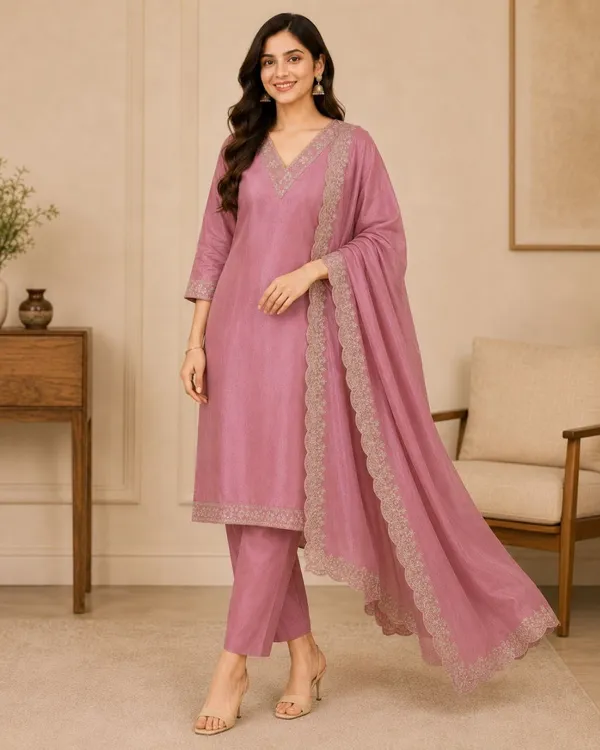 Women's_Art_silk_Embroidery_codding_Sequence_Work_Kurti_Set_From_Women_Ethnic