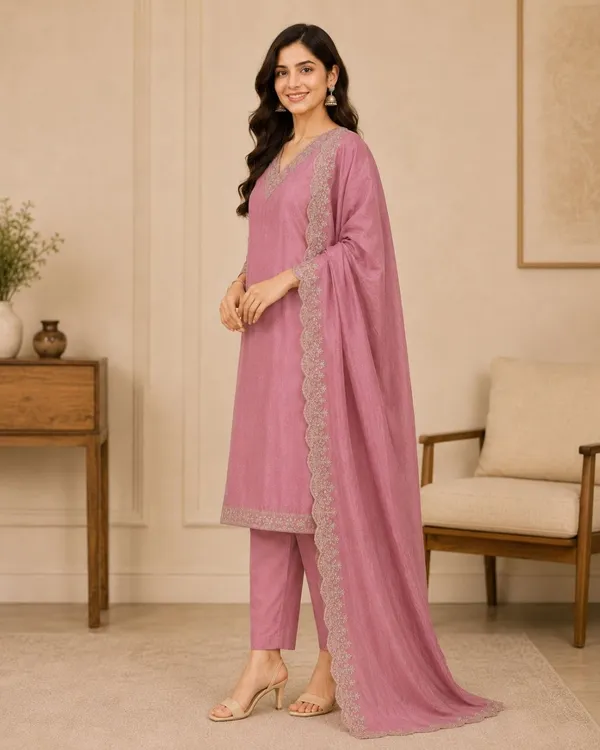Women's_Art_silk_Embroidery_codding_Sequence_Work_Kurti_Set_From_Women_Ethnic