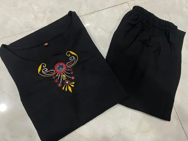 Black_Sleeveless_A-Line_Kurta_Pant_Set_|_Minimal_Ethnic_Wear_For_Office_&_Casual