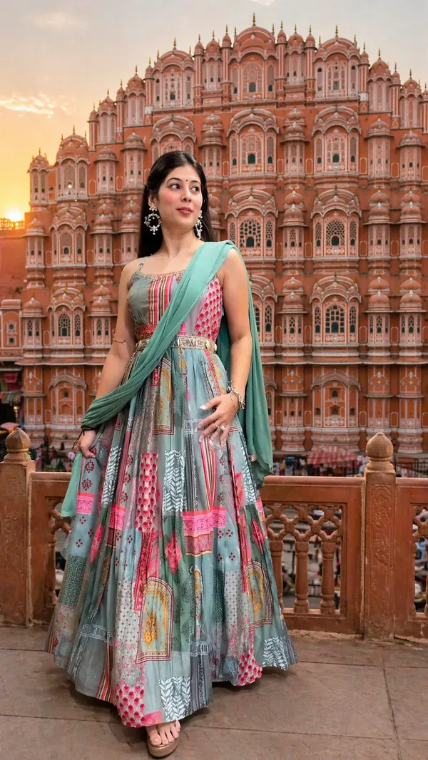 Priyankit_Women_Designer_Printed_Anarkali_Dress_With_Dupatta_|_Jaipur_Ethnic_Wear