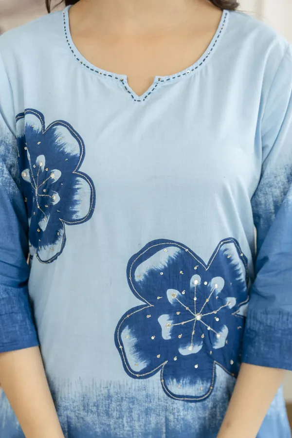 Priyankit_Women_Blue_Ombre_Printed_Kurta_Pant_Set_With_Dupatta_|_Elegant_Ethnic_Wear_For_Casual_&_Festive