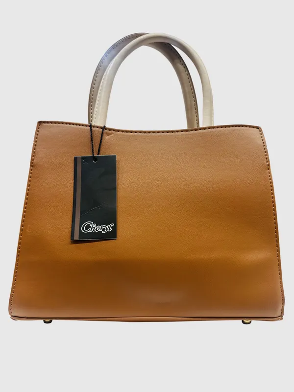 Cheryi_Tan_Brown_Handbag_With_Embroidered_Flap_Detail