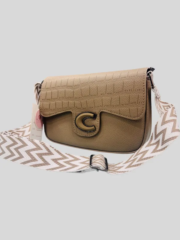 Brown_Textured_Crossbody_Bag_With_Chevron_Strap