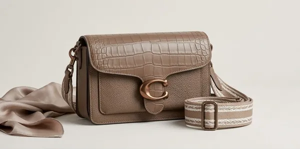 Brown_Textured_Crossbody_Bag_With_Chevron_Strap